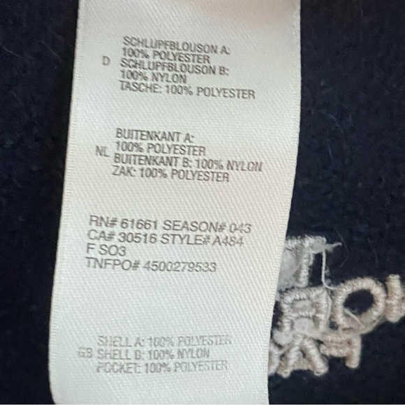 The North Face Men’s Heavyweight Fleece Navy Blue Black Full Zip - XL - Picture 3 of 5